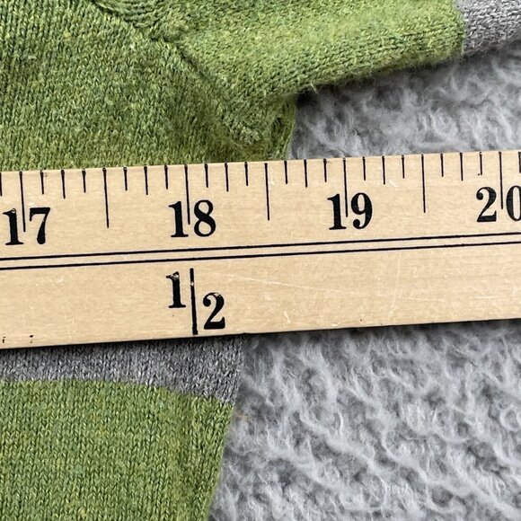 Abercrombie & Fitch Sweater Mens Small Green Grey Muscle Pullover - Picture 5 of 7